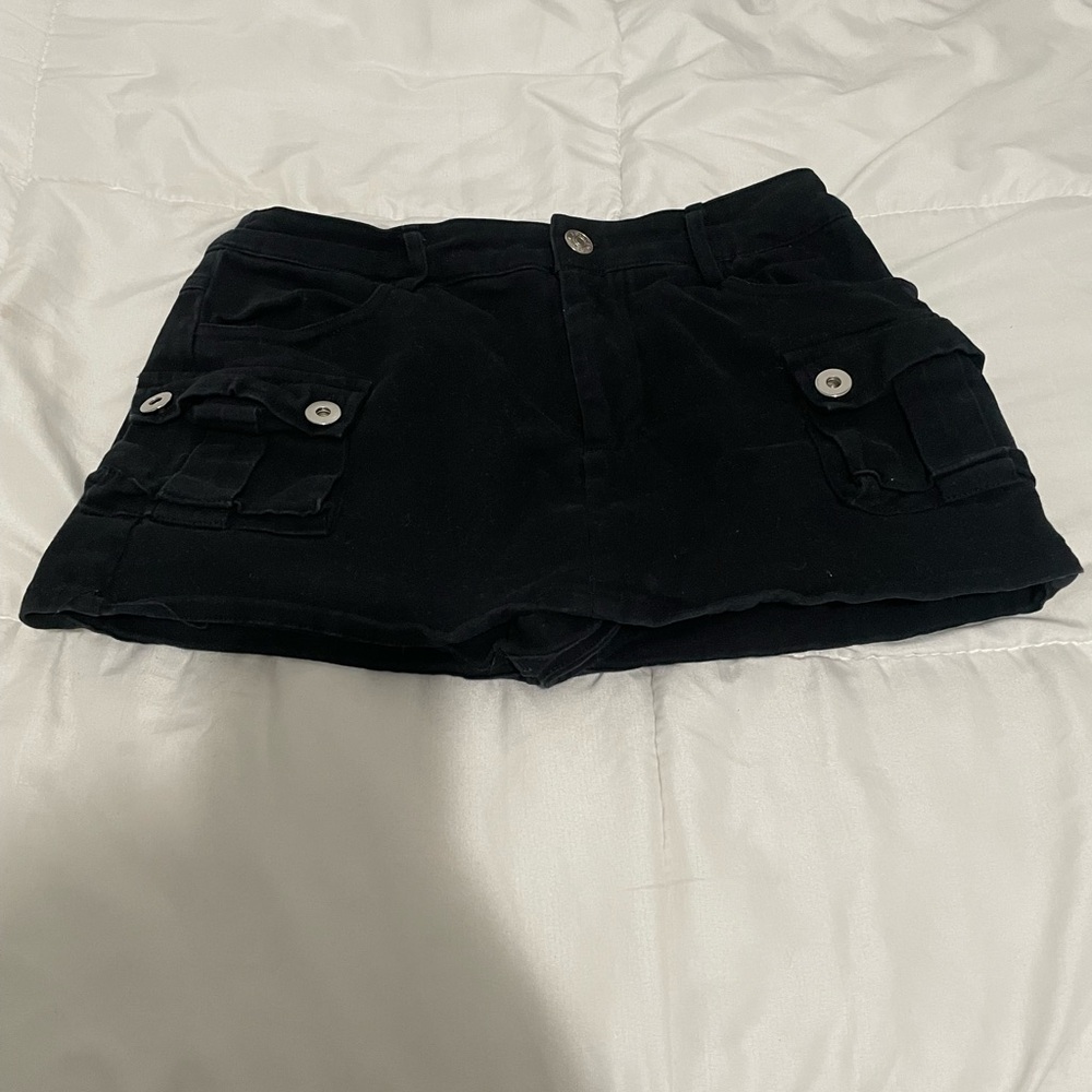 Black Women's Cargo Shorts